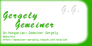 gergely gemeiner business card